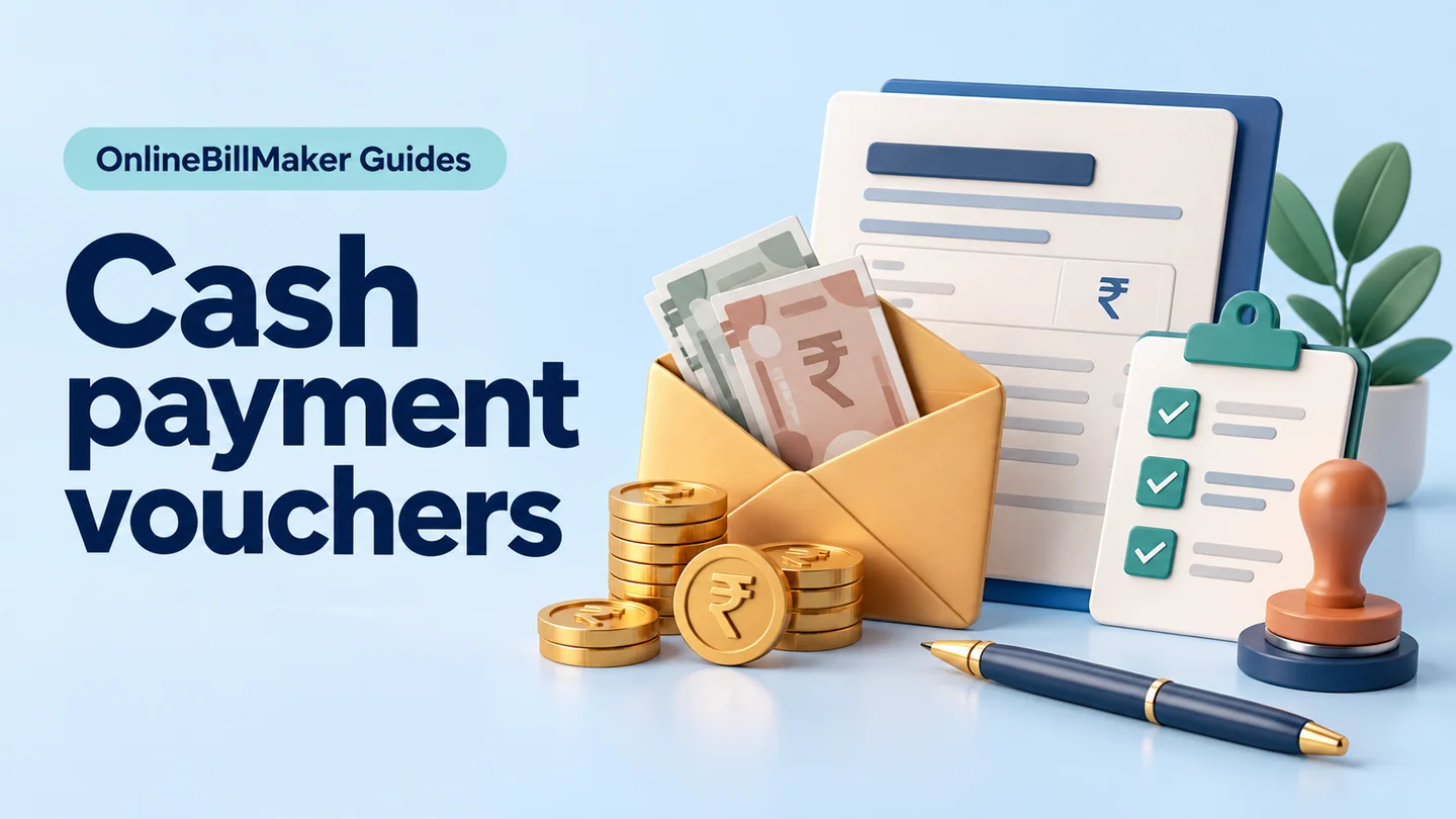 Cash Voucher guide — illustrated document and billing details