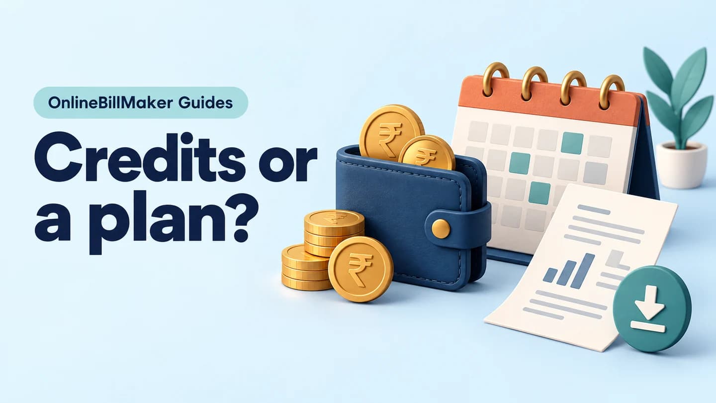 Credits or a Plan? Compare Your Expected Downloads — editorial illustration