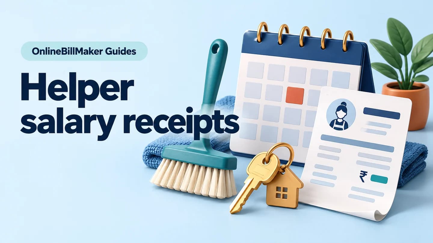 Salary Receipt guide — illustrated document and billing details