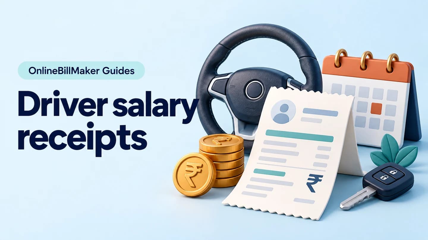 Salary Receipt guide — illustrated document and billing details