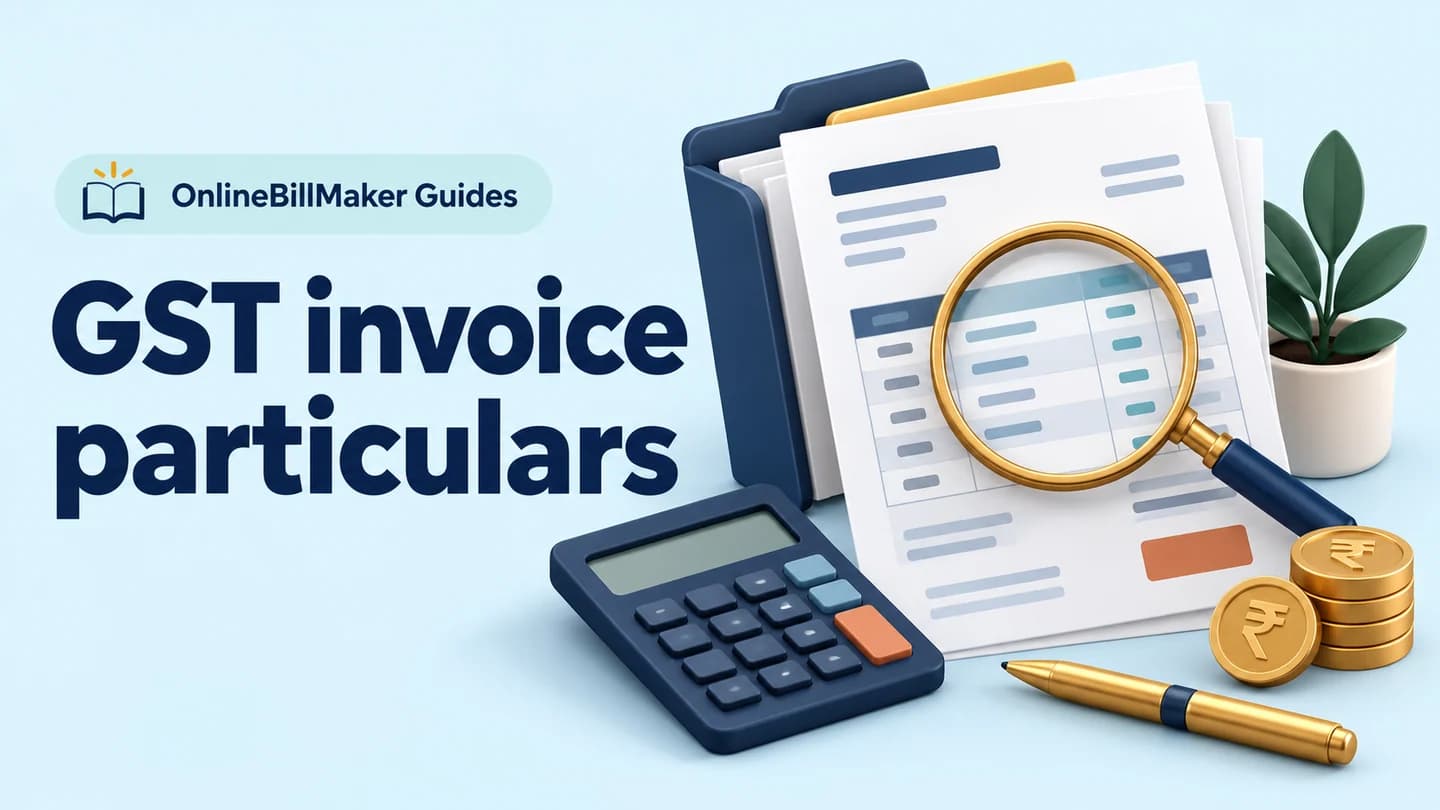 GST Invoice Particulars: Identity, Items and Tax Breakup — editorial illustration