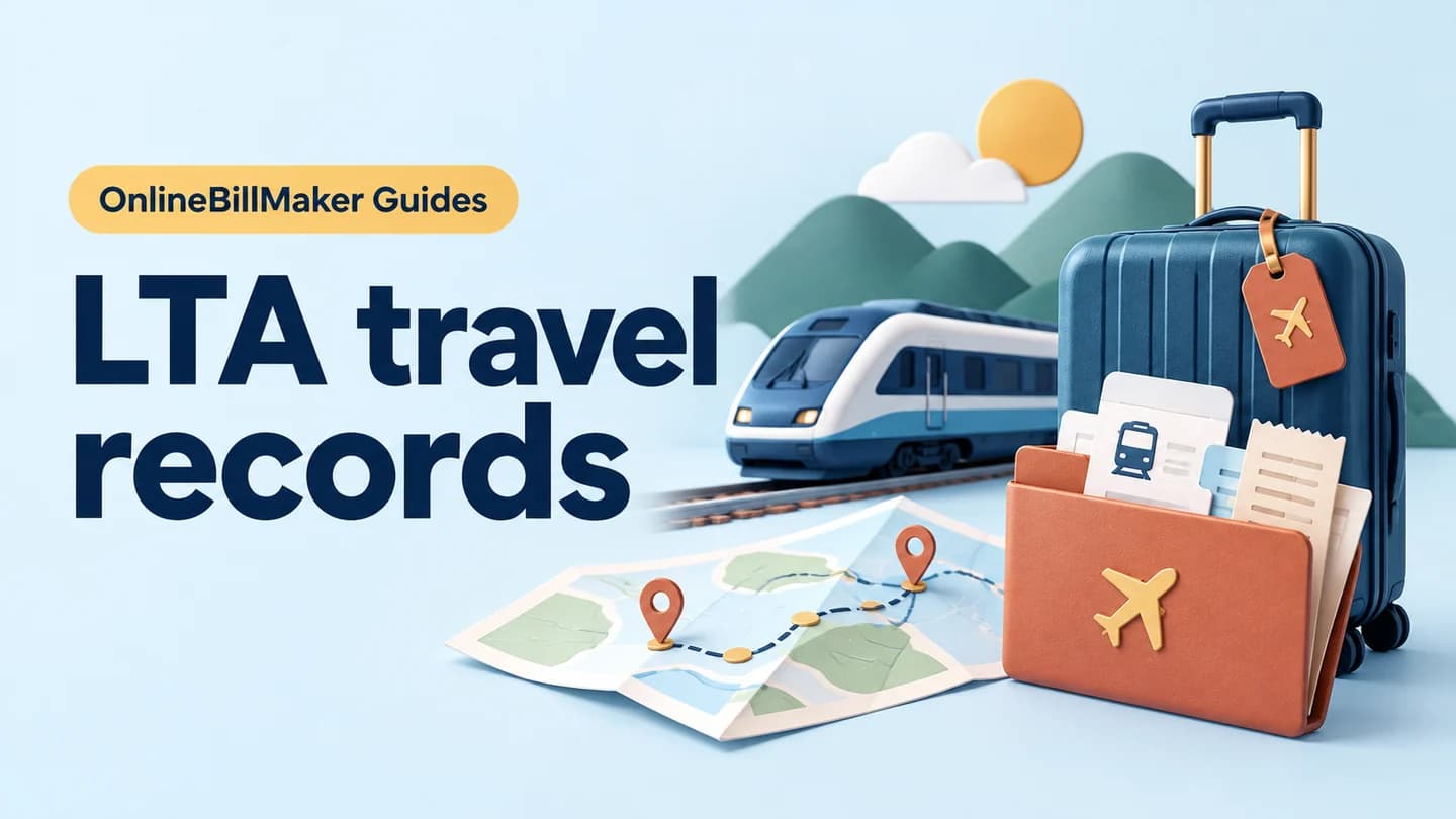 LTA Receipt guide — illustrated document and billing details