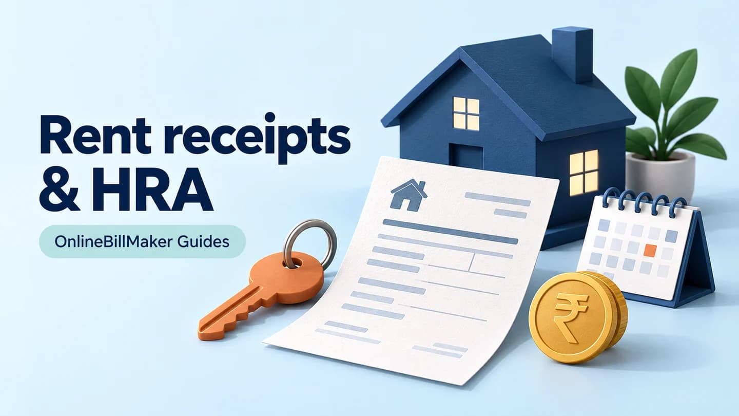 Rent Receipts for HRA: Evidence and Rules for Tax Year 2026–27 — editorial illustration