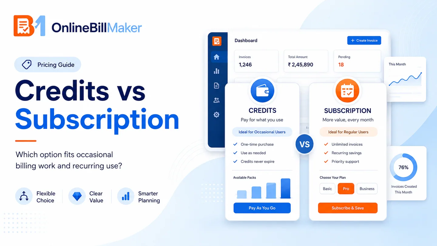 credits vs subscription billing tools