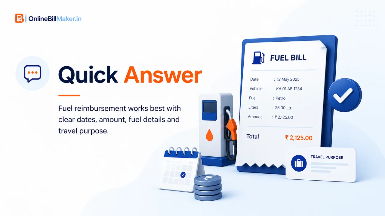 fuel reimbursement guide India