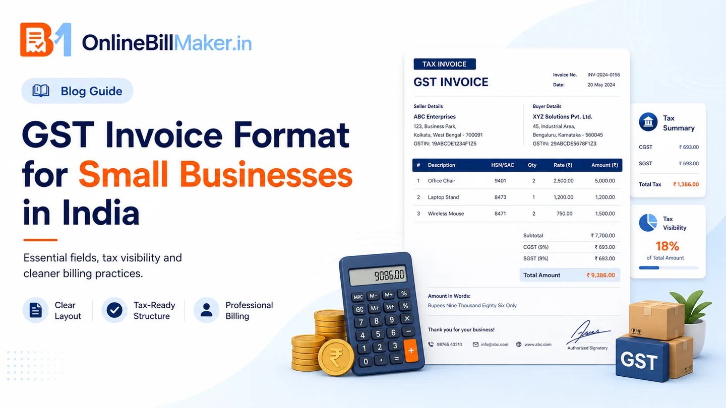 GST invoice format for small business India