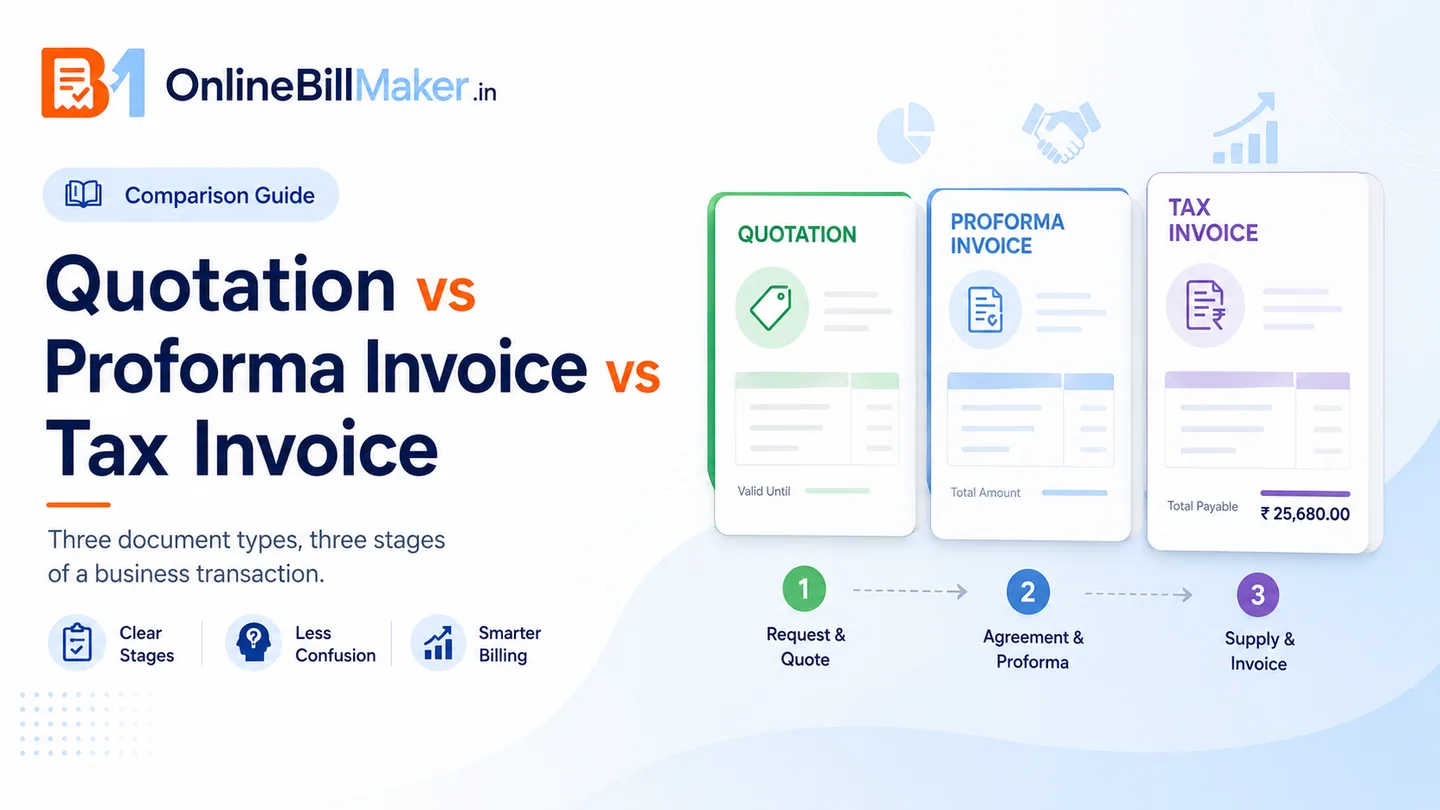 proforma invoice vs quotation vs tax invoice