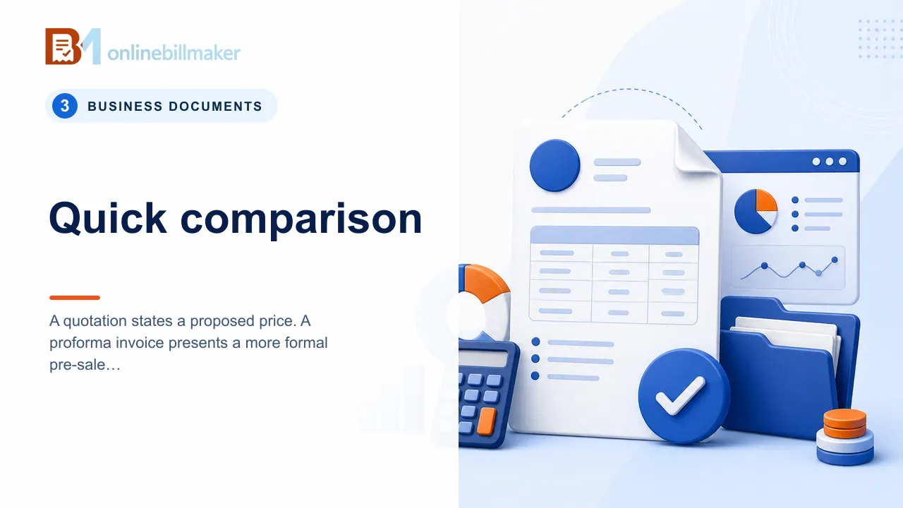 proforma invoice vs quotation vs tax invoice