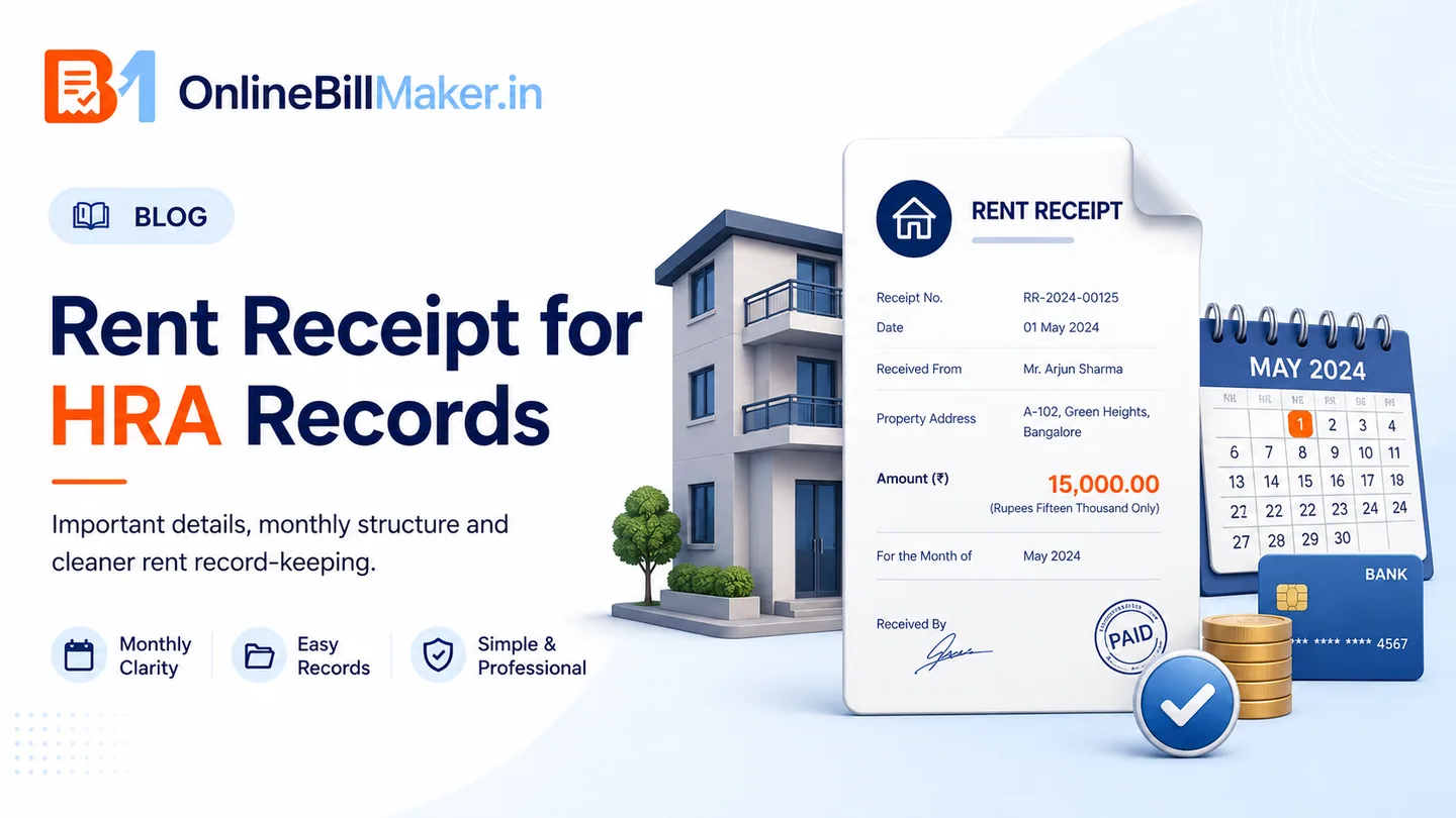 rent receipt for HRA guide