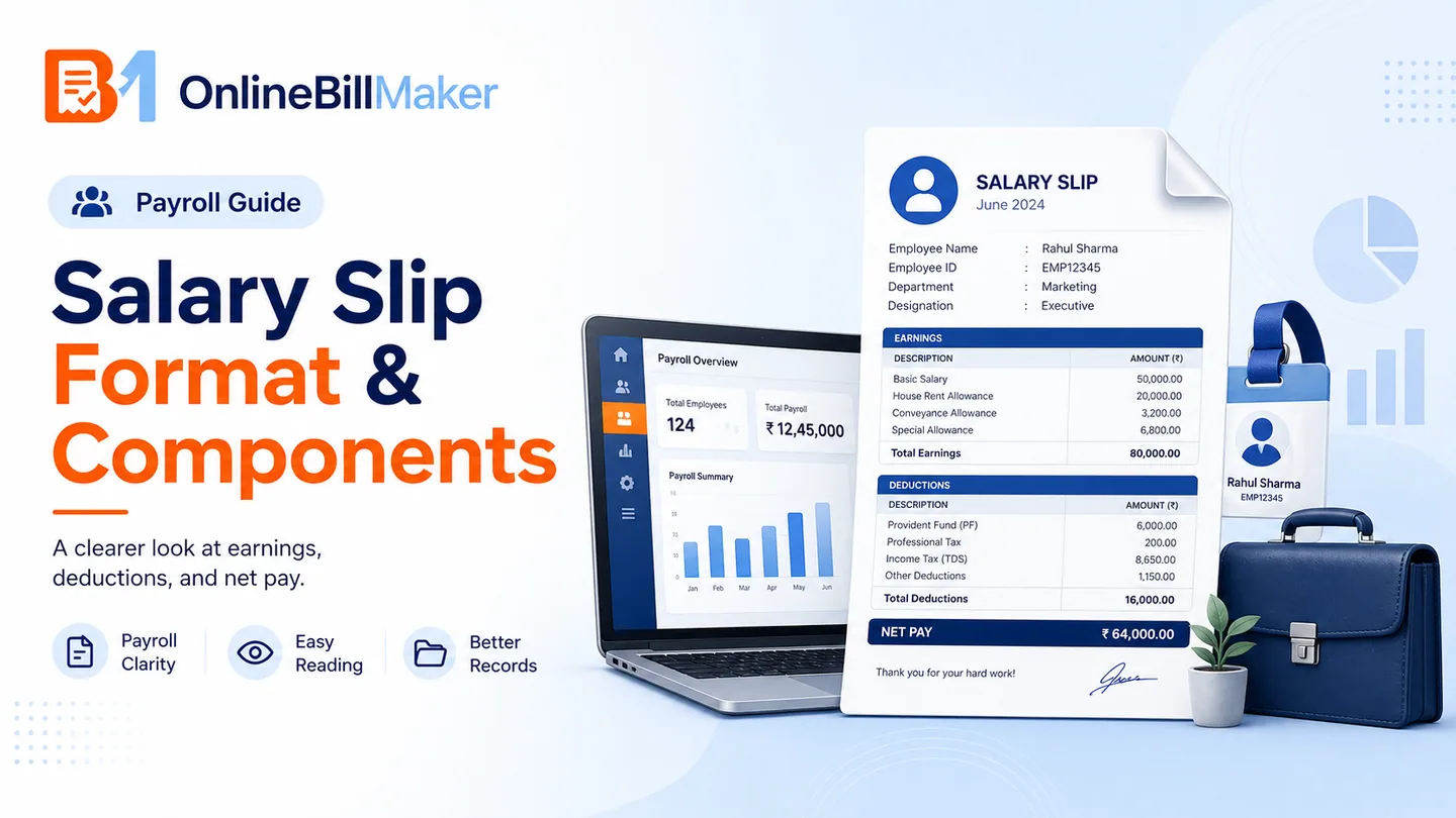 salary slip format and components