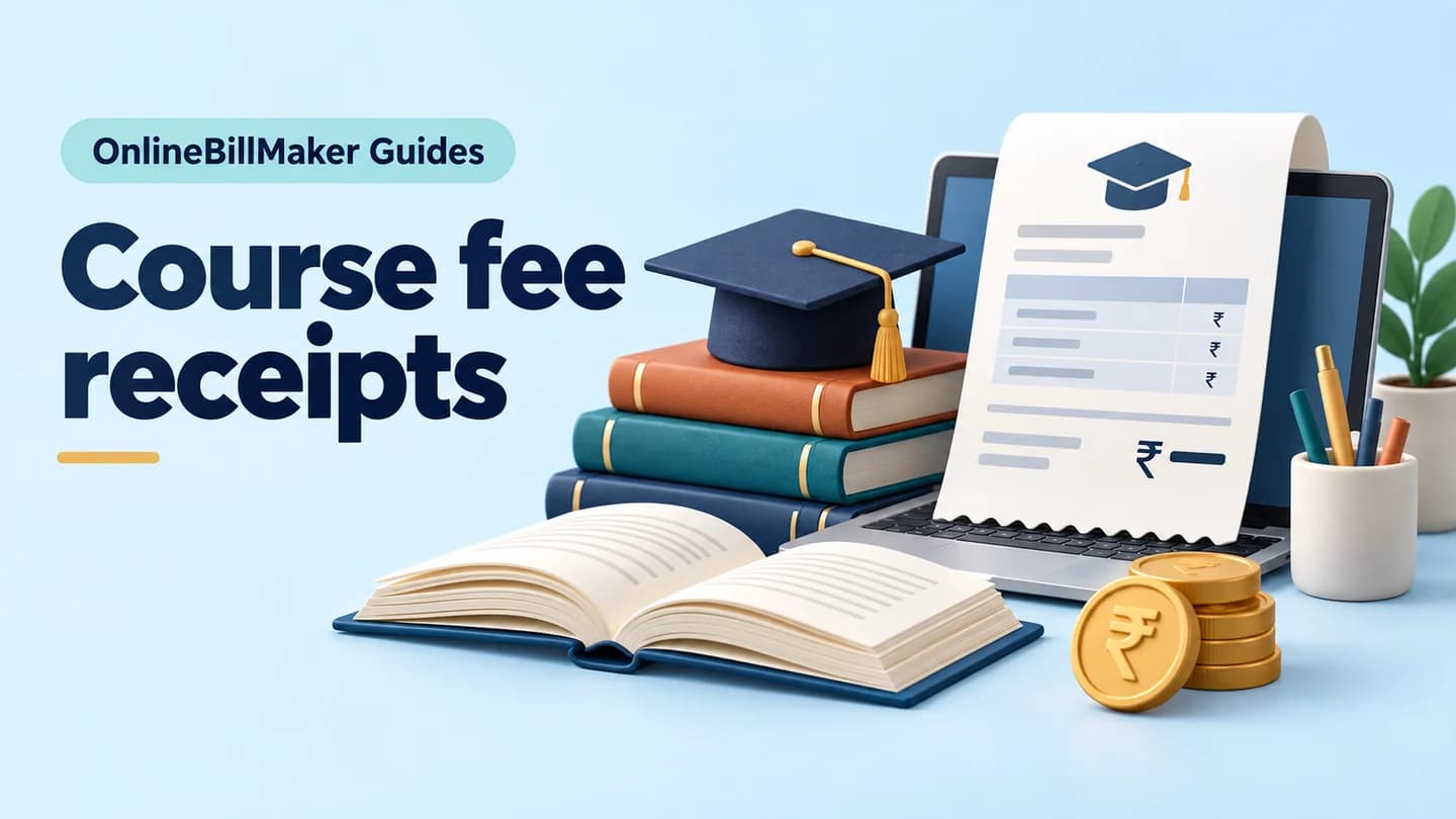 Education Receipt guide — illustrated document and billing details