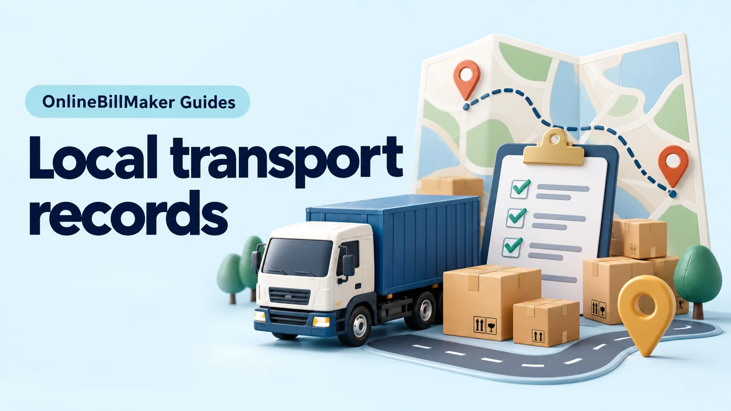 Logistics Record guide — illustrated document and billing details
