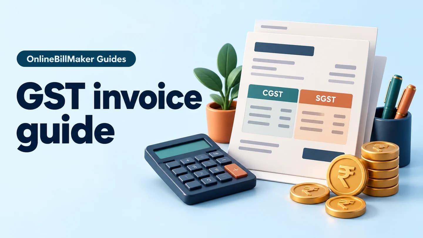 GST Invoice guide — illustrated document and billing details