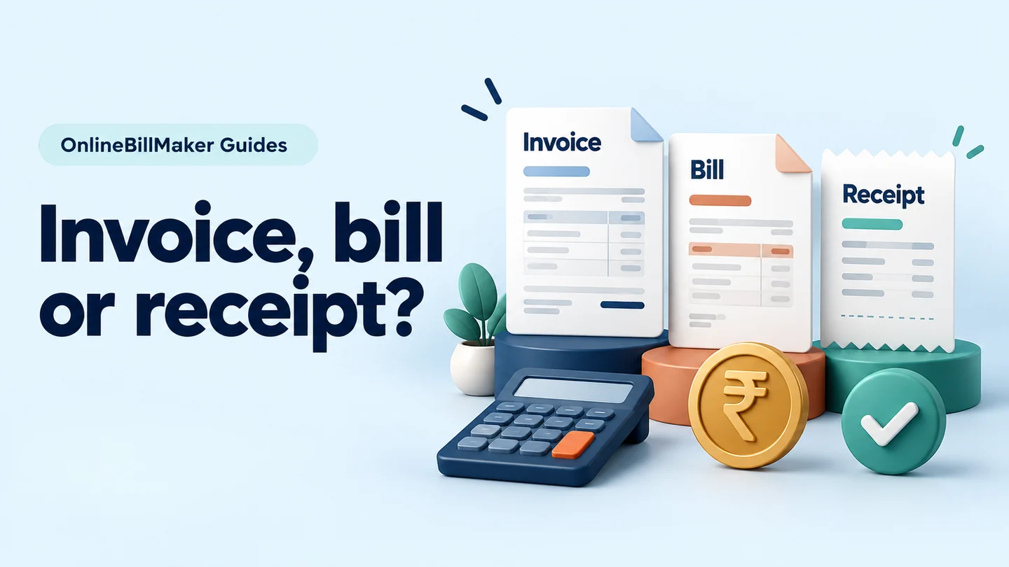 Invoice, Bill and Receipt: What Each Record Tells You — editorial illustration