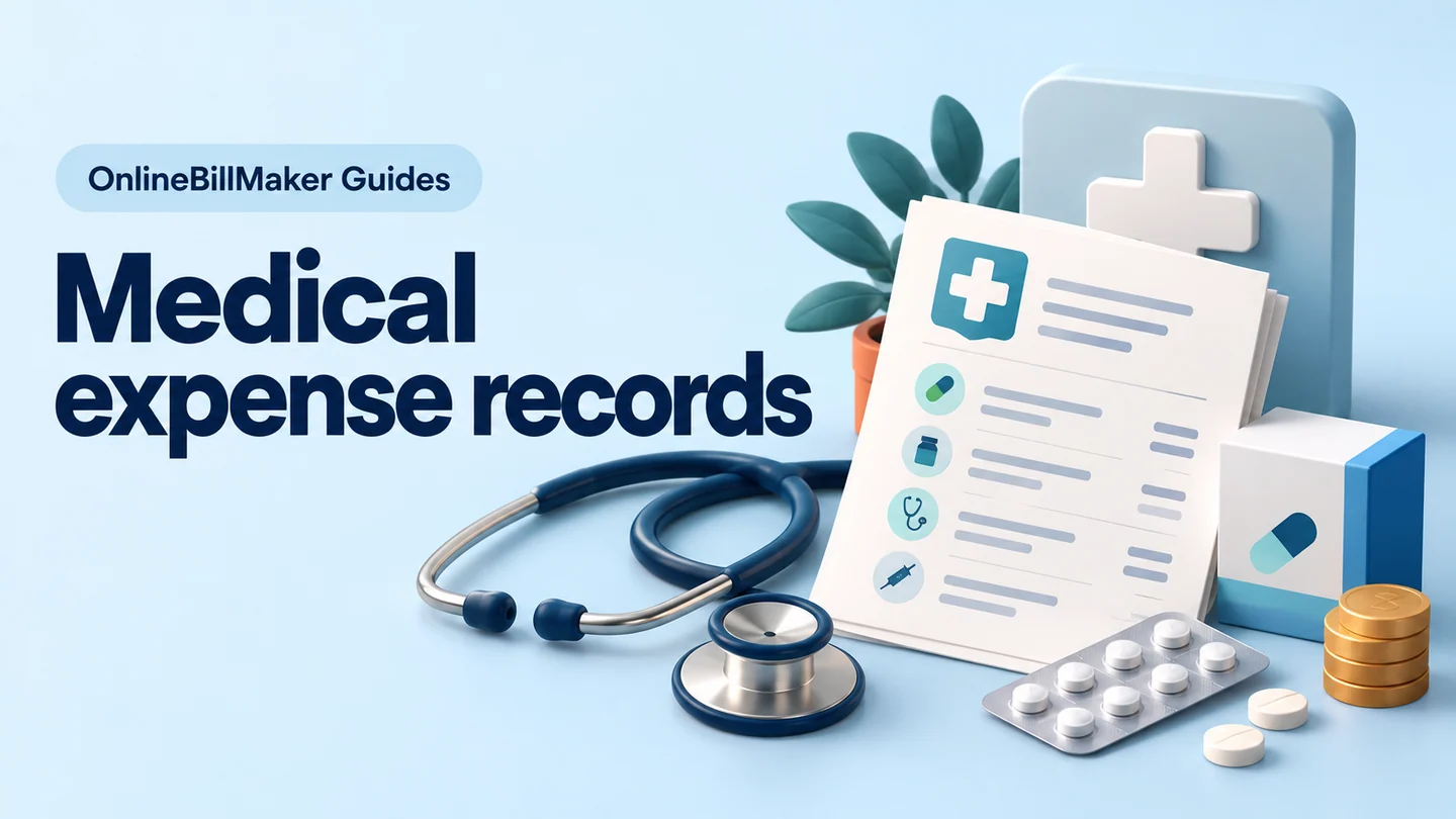 Medical Bill guide — illustrated document and billing details