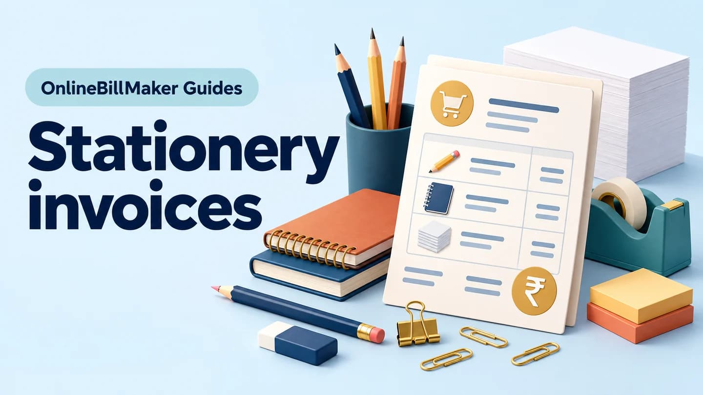 Stationery Bill guide — illustrated document and billing details