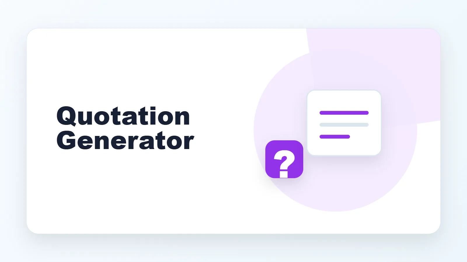 Quotation Generator Online: Make Price Quotes Before Billing banner