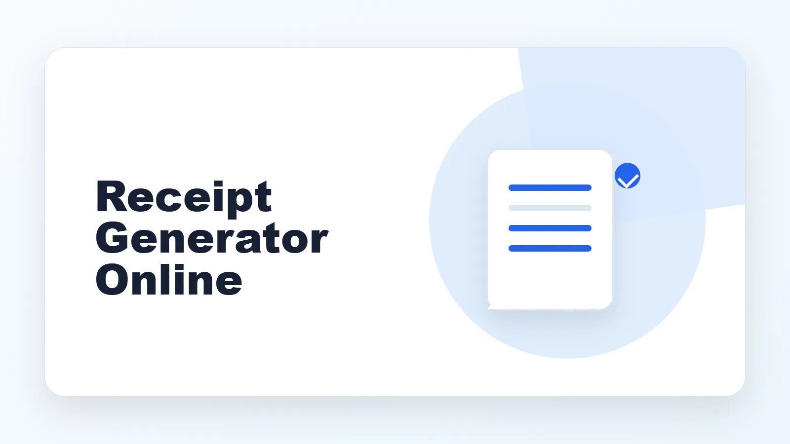 Receipt Generator Online: Create Payment Receipt PDFs banner